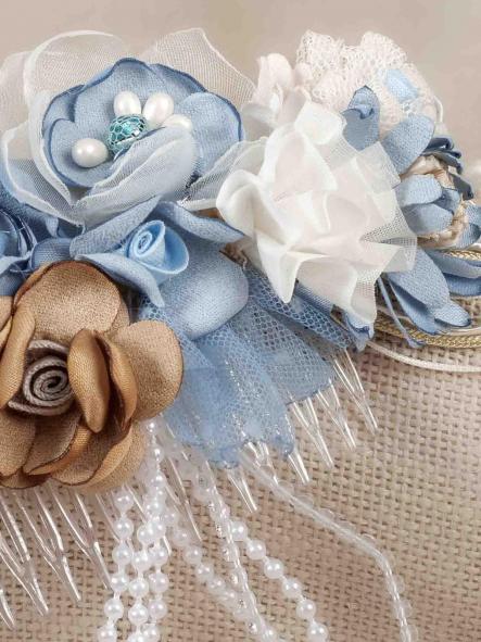 Tocado para niña  de Ceremonia y Comunión ZOYSAN modelo 12745 azul [1]