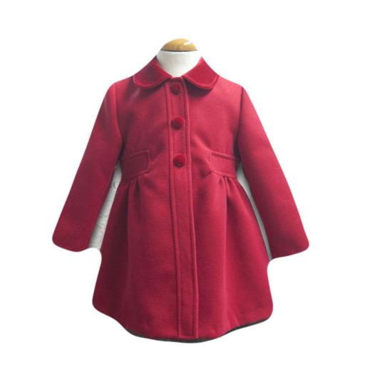Abrigo clásico de paño para niña ANAVIG rojo