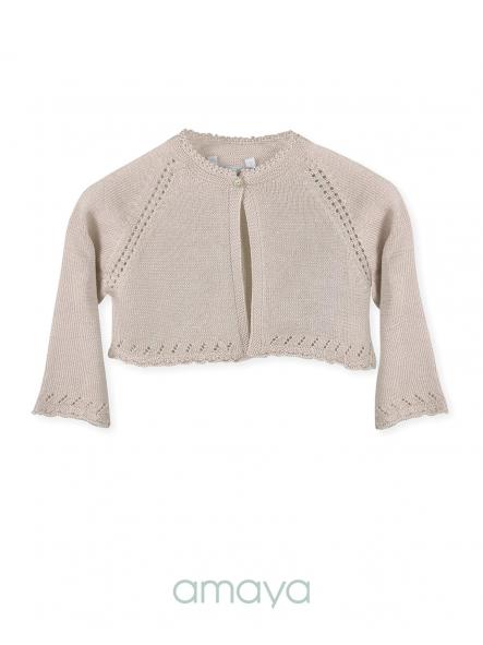 Bolero de ceremonia y comunión AMAYA modelo 190485H tricot  [5]