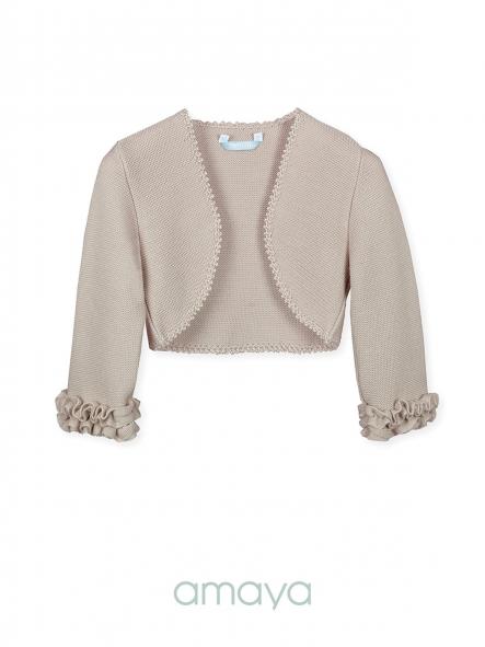 Bolero de ceremonia y comunión AMAYA modelo 190482H tricot  [7]