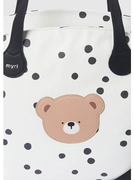 Bolso maternidad MAYORAL topos y oso negro 19279 [4]