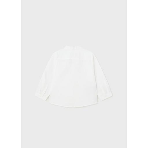 Camisa de manga larga bebe niño MAYORAL lino blanco 1115 [1]