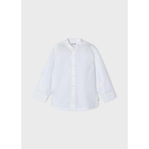 Camiseta de manga larga niño MAYORAL lino blanca 3120 [2]