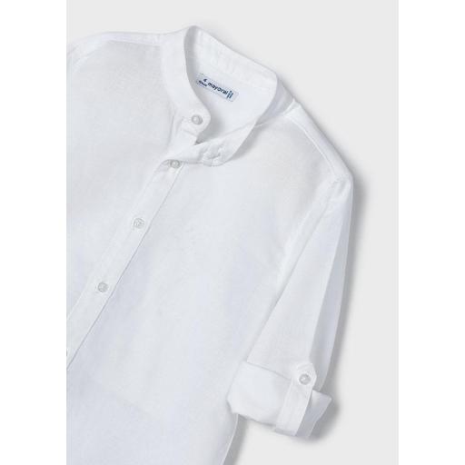 Camiseta de manga larga niño MAYORAL lino blanca 3120 [4]