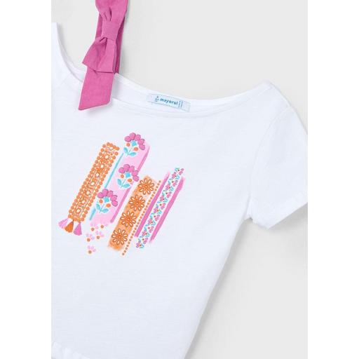 Camiseta de niña asimétrica MAYORAL con dibujo 3011 [2]