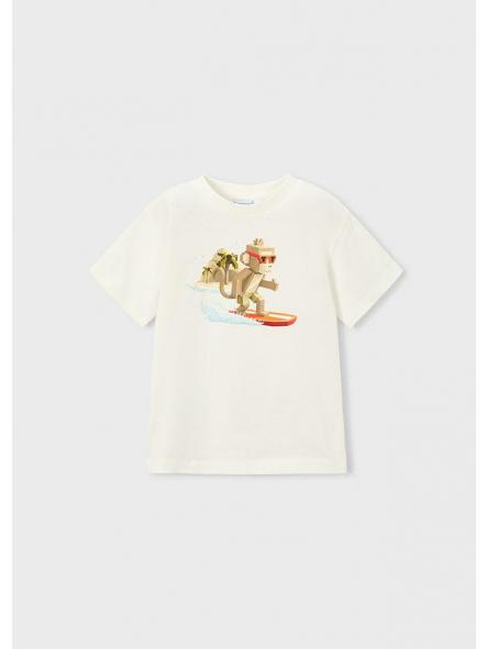 Camiseta de manga corta niño MAYORAL mono robot 26-03077-082