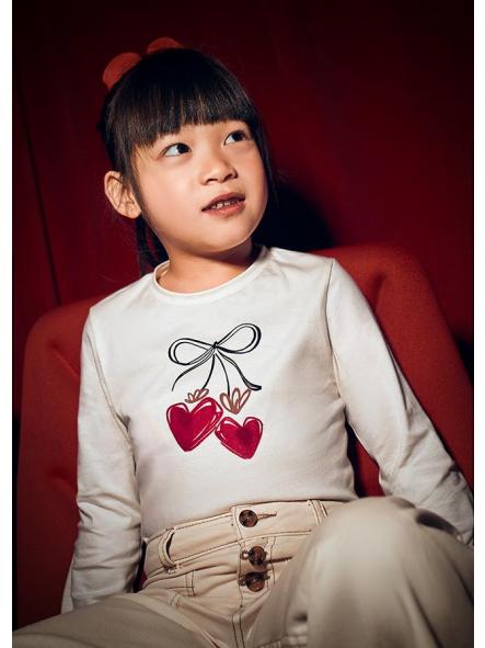Camiseta manga larga niña MAYORAL con coletero 15-04008-060
