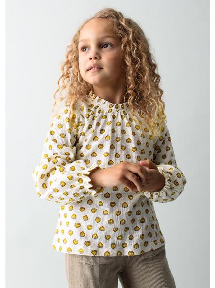 Camiseta de manga larga niña MAYORAL bambula treboles 4003 [0]