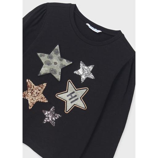 Camiseta manga larga niña juvenil MAYORAL "estrellas" [3]