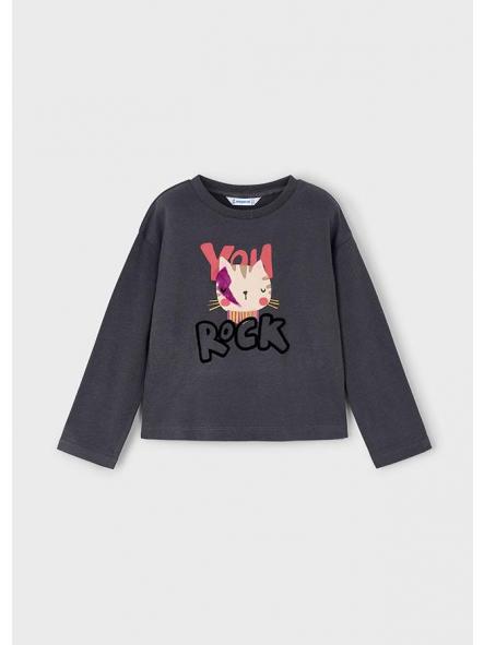 Camiseta manga larga niña MAYORAL gatito 4009