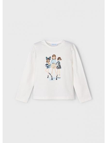 Camiseta manga larga niña MAYORAL tres chicas 4011