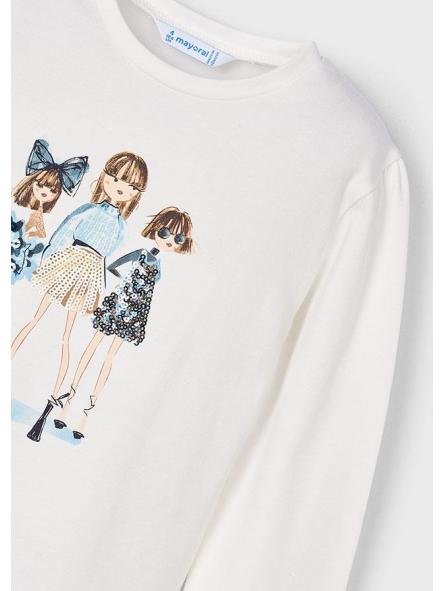Camiseta manga larga niña MAYORAL tres chicas 4011 [2]