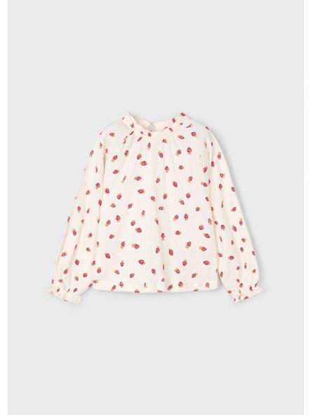 Camiseta de manga larga niña MAYORAL bambula fresas 4003 [3]