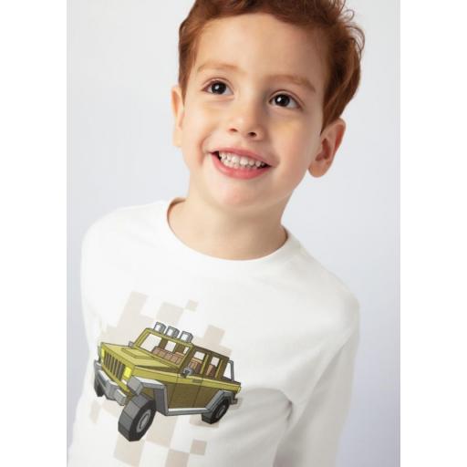 Camiseta niño de manga larga MAYORAL "coche" 14-04052-077 [1]