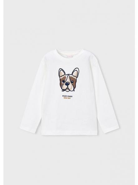 Camiseta de manga larga niño MAYORAL perro 16-04022-068