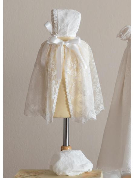 Faldón bautizo bebe EVA MARTINEZ corto bordado 30003 [2]