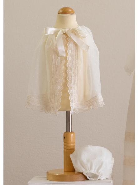 Jesusito bautizo bebe EVA MARTINEZ de plumeti organza 70011BG [2]