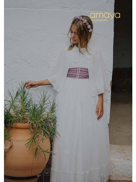 Capa de ceremonia y comunión AMAYA modelo 190483H tricot 