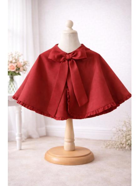 Capa de sarga Ceremonia y Arras EVA MARTINEZ burdeos [0]