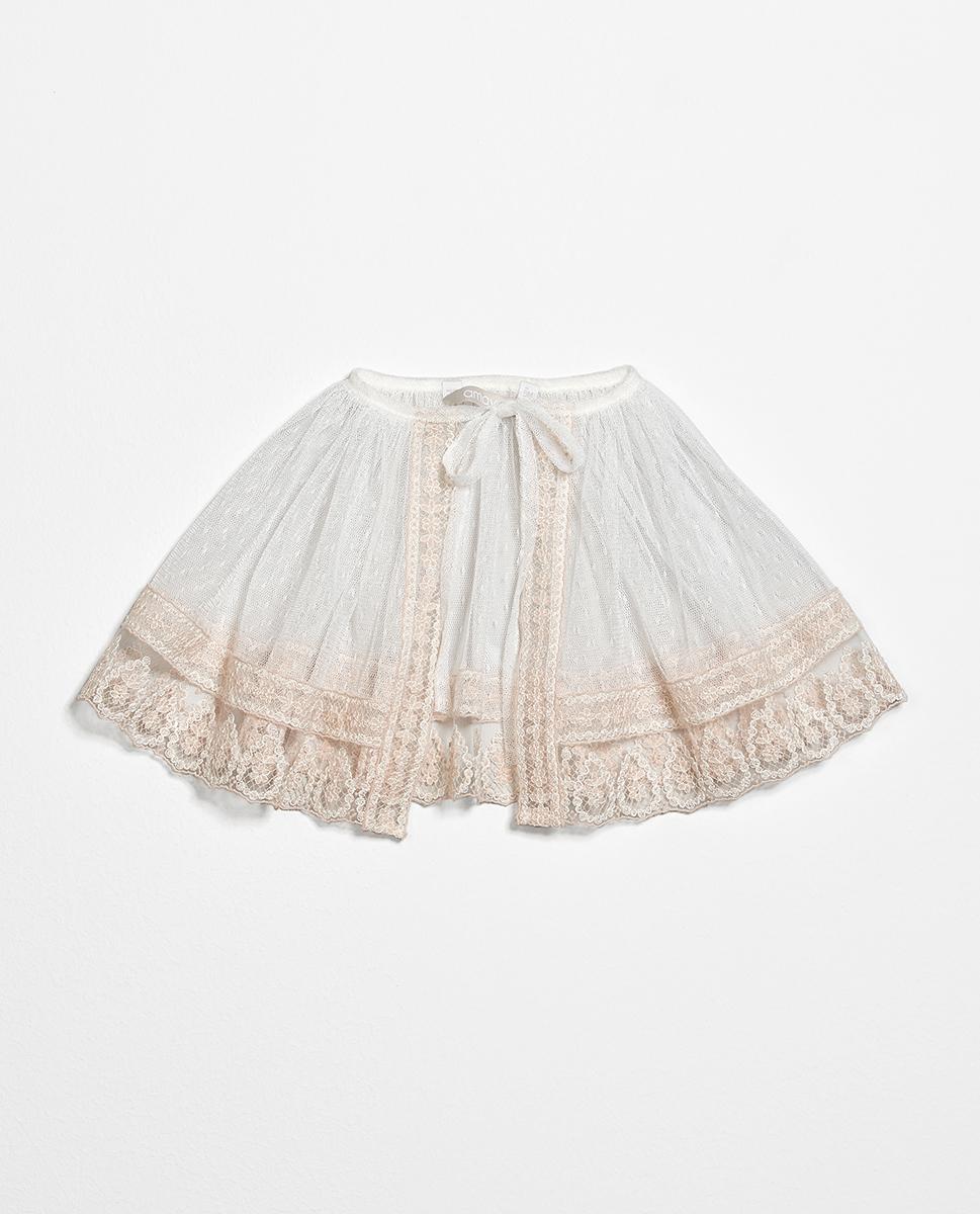 Capa de Bautizo AMAYA tul plumeti Huve