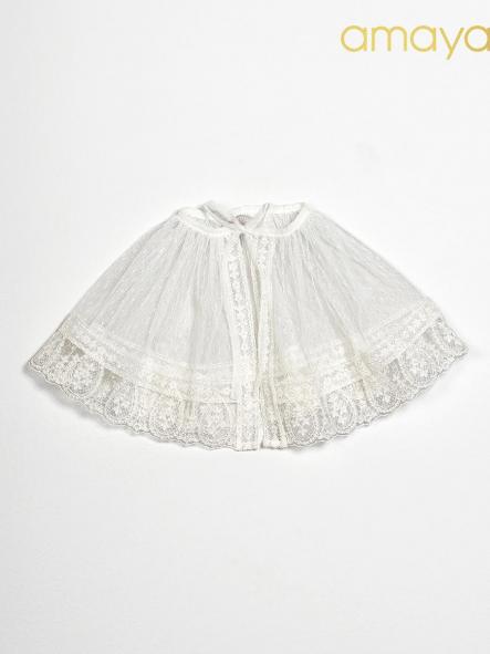 Capa de Bautizo AMAYA tul plumeti Huve [4]