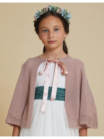 Capa de ceremonia y comunión AMAYA modelo 190483H tricot  [0]