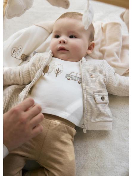 Chándal de tres piezas bebe niño MAYORAL newborn camiseta coche 2622