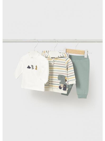 Chándal de tres piezas bebe niño MAYORAL newborn capucha dino 2623 [1]