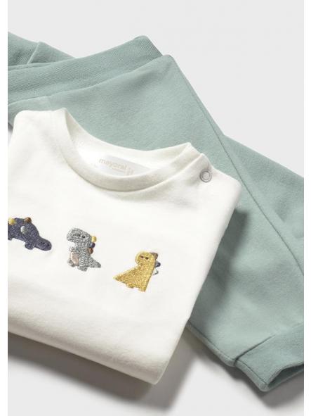 Chándal de tres piezas bebe niño MAYORAL newborn capucha dino 2623 [4]