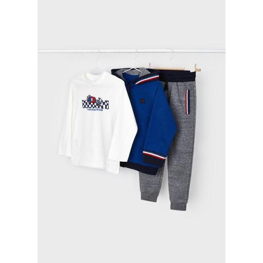 Chándal de tres piezas para niño MAYORAL camiseta y sudadera [1]