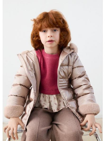 Chaquetón para niña MAYORAL metalizado topo 16-04422-040 [0]