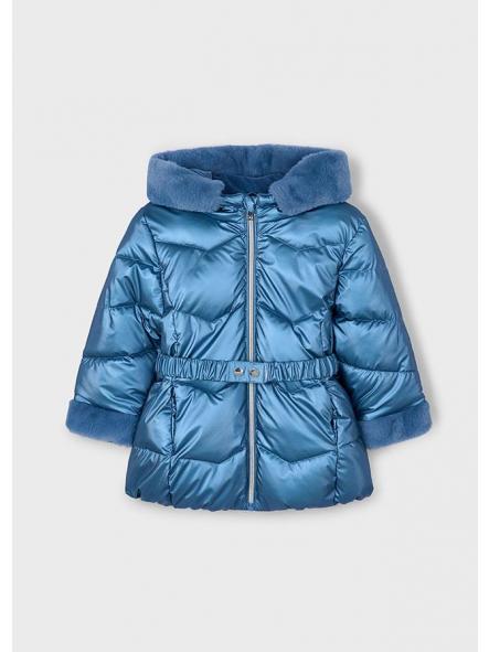 Chaquetón niña MAYORAL metalizado azul oceano 4448