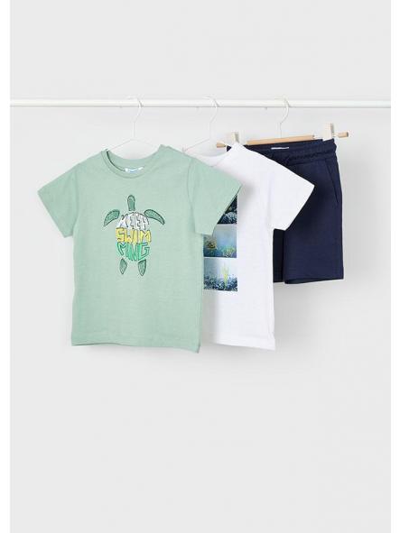 Conjunto playero niño dos camisetas MAYORAL "tortugas" 3610