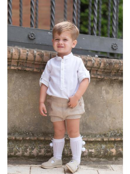 Conjunto de ceremonia niño NEKENIA de peto 2521500-2521110 beige [1]