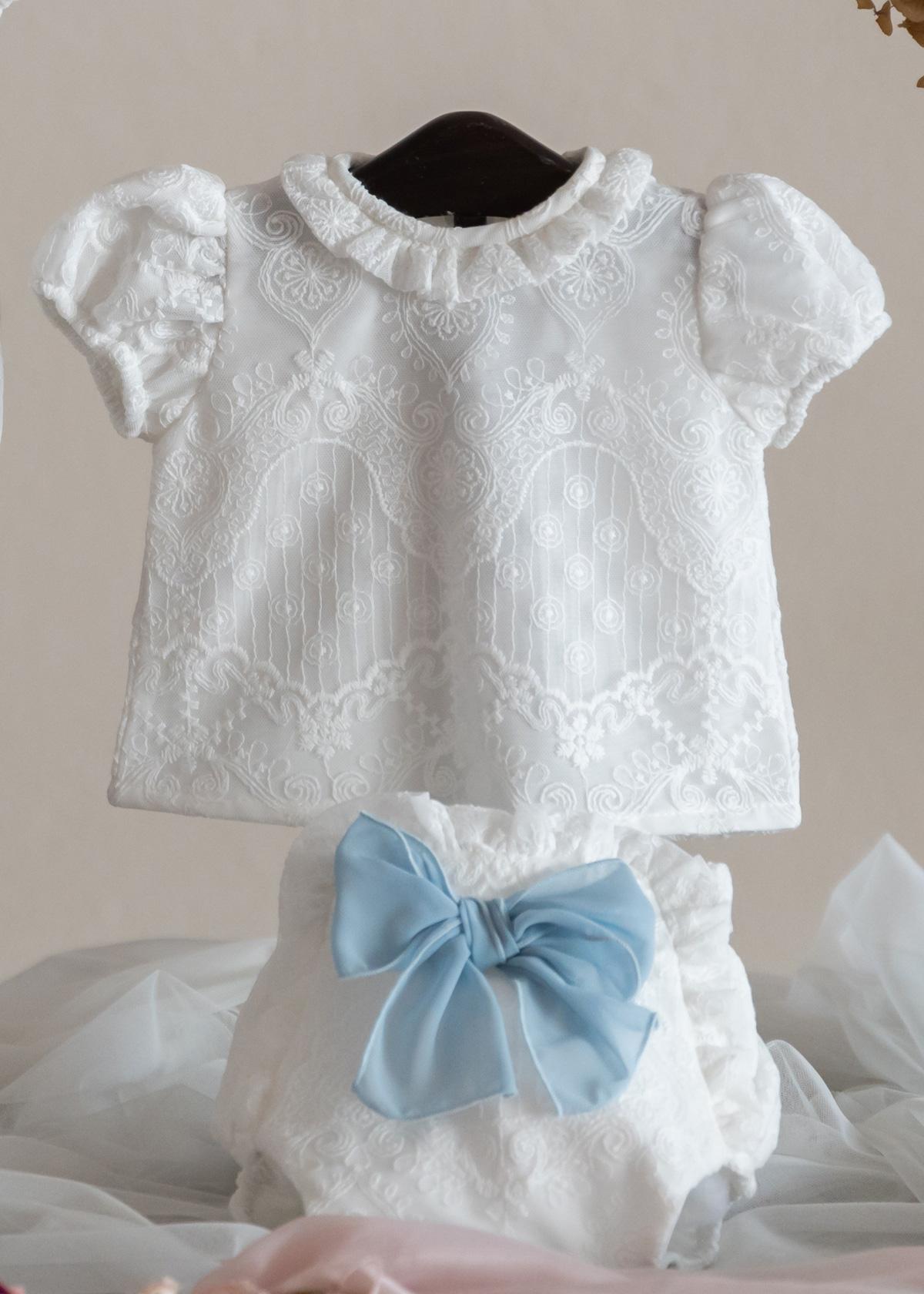 Conjuntto de bautizo bebe EVA MARTINEZ modelo 30041-30021
