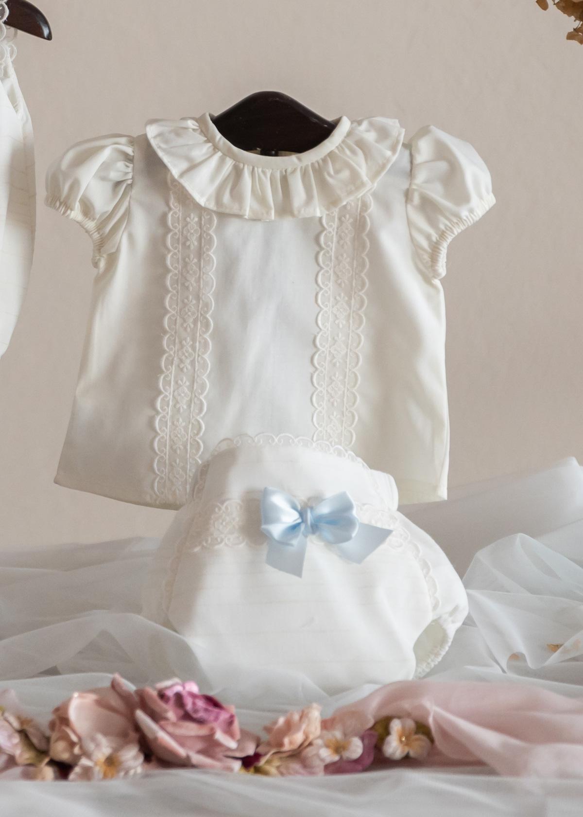 Conjuntto de bautizo bebe EVA MARTINEZ modelo 50041-50021