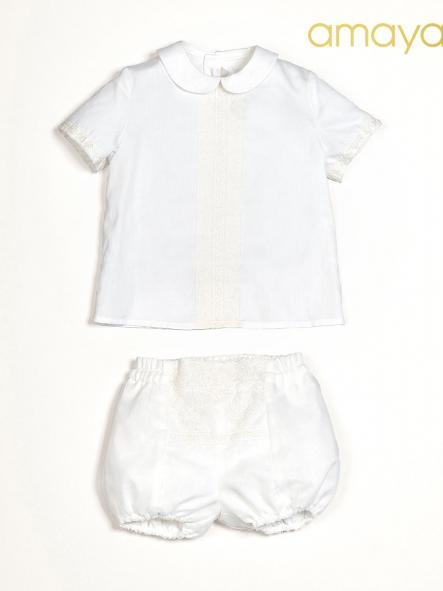 Conjunto bautizo bebe niño AMAYA houte cotton [1]