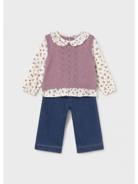 Conjunto bebe niña MAYORAL con chaleco unido16-02536-016 [1]