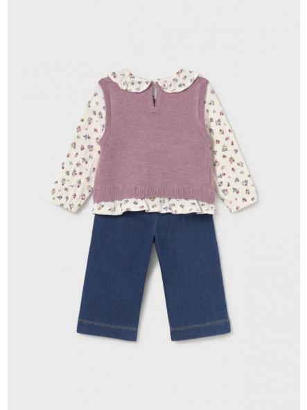 Conjunto bebe niña MAYORAL con chaleco unido16-02536-016 [2]