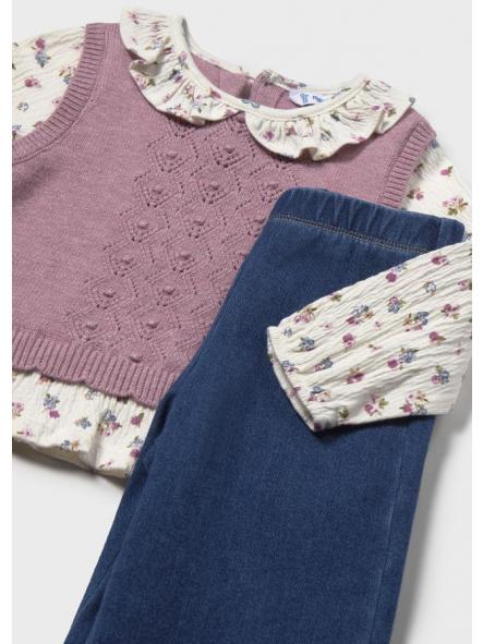 Conjunto bebe niña MAYORAL con chaleco unido16-02536-016 [3]