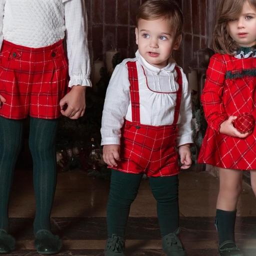 Conjunto de bebe niño MIRANDA pantalón rojo cuadros 130-23 [0]