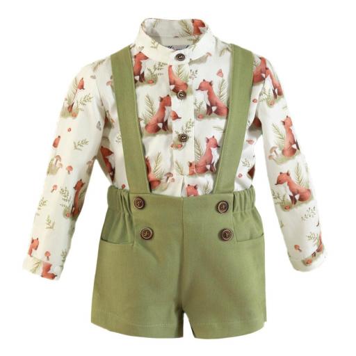 Conjunto de bebe niño MIRANDA con camisa estampada 504-23 [1]