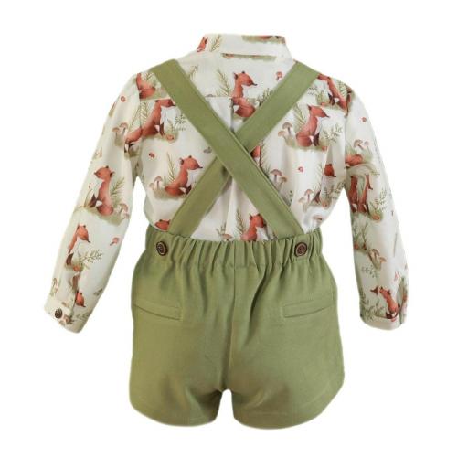 Conjunto de bebe niño MIRANDA con camisa estampada 504-23 [2]