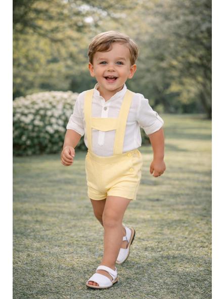 Conjunto de ceremonia bebe niño NEKENIA de peto 2521501-2521109 amarillo [3]