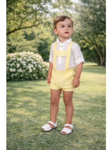 Conjunto de ceremonia bebe niño NEKENIA de peto 2521501-2521109 amarillo [1]