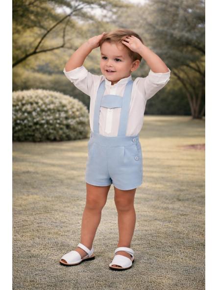 Conjunto de ceremonia bebe niño NEKENIA de peto 2521501-2521109 celeste [1]