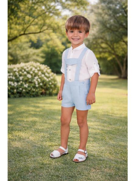 Conjunto de ceremonia bebe niño NEKENIA de peto 2521501-2521109 celeste