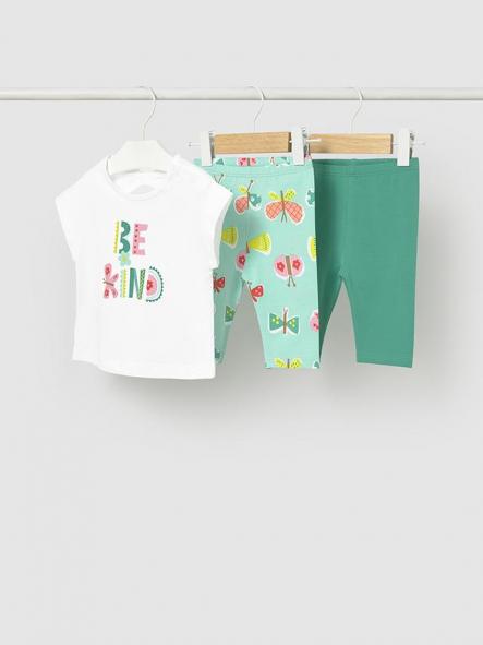 Conjunto de dos leggings bebe niña MAYORAL tuquesa 26-01752-011