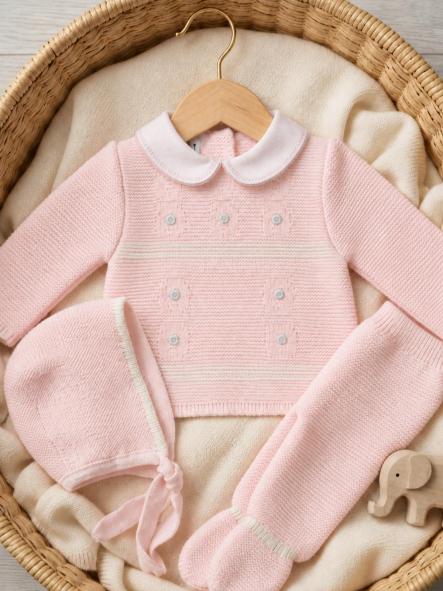 Conjunto de primera puesta bebé Glory Bebé 29103 rosa [3]