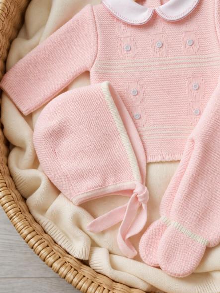 Conjunto de primera puesta bebé Glory Bebé 29103 rosa [6]